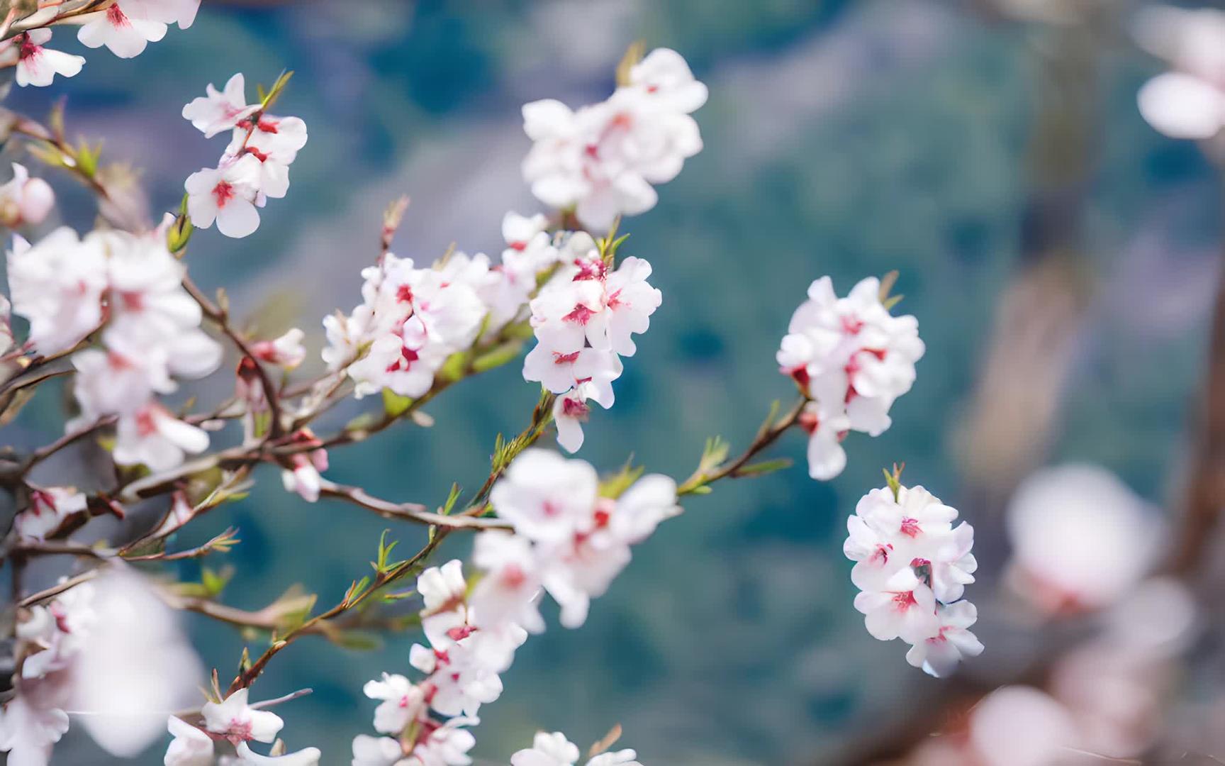 西藏林芝桃花特写视频的预览图