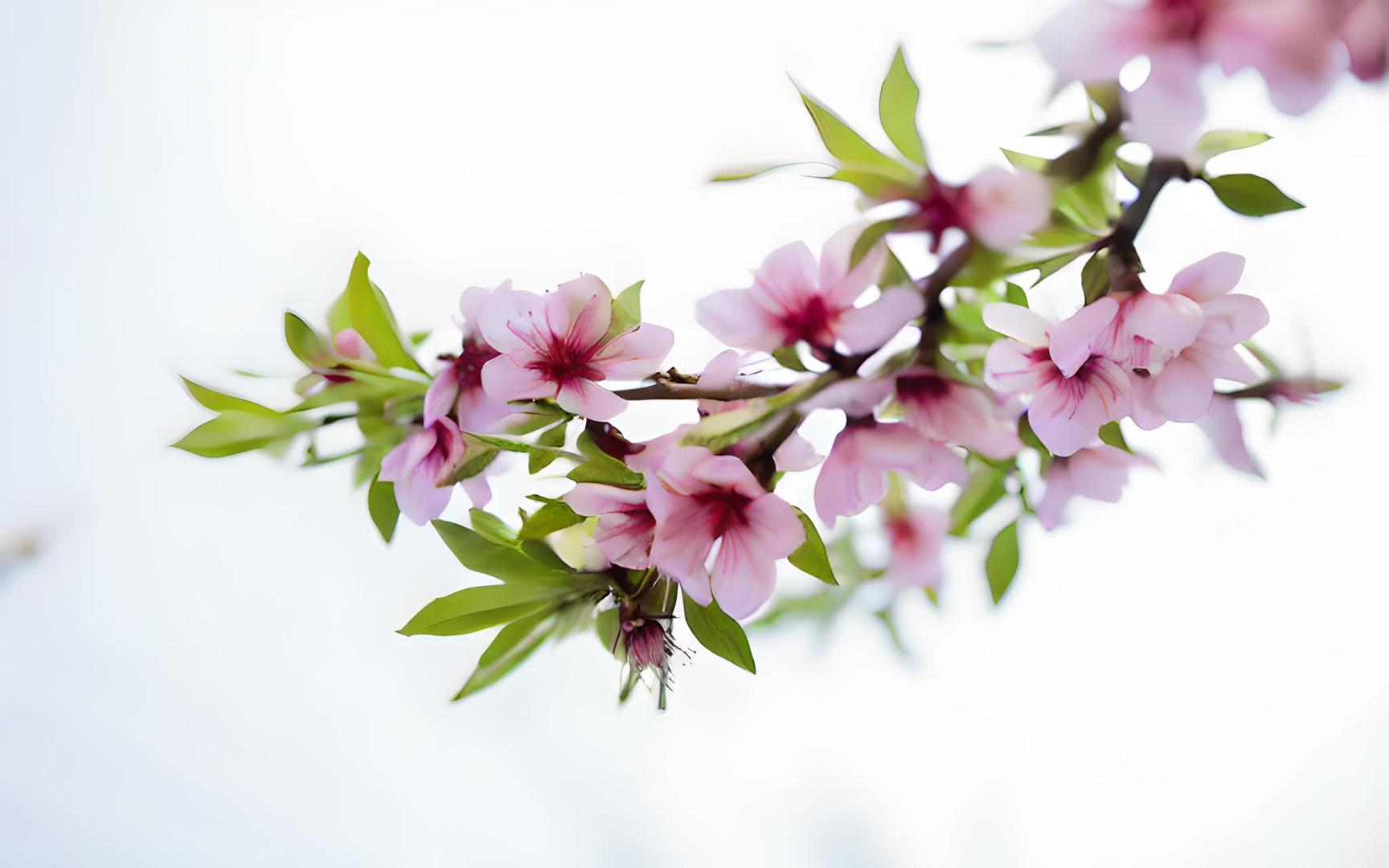 春暖花开粉红桃花视频的预览图