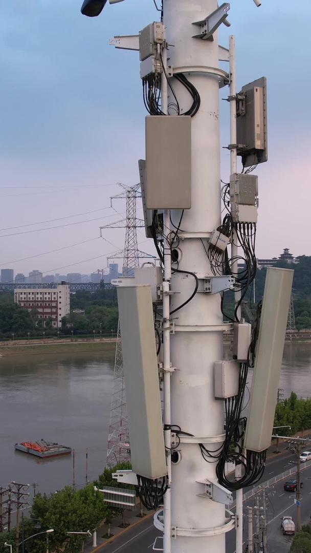 航空城市电信移动基站信号塔5g信号接收设备科技数码素材视频的预览图