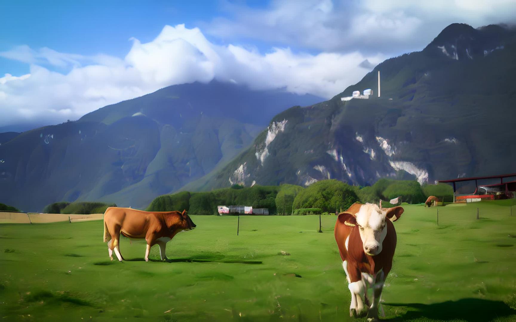 天然的瑞士高山牧场视频的预览图