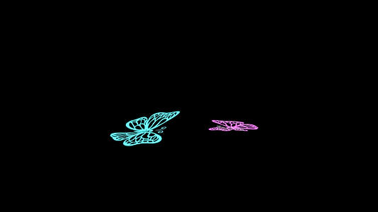 LED唯美背景蝴蝶合成元素视频的预览图