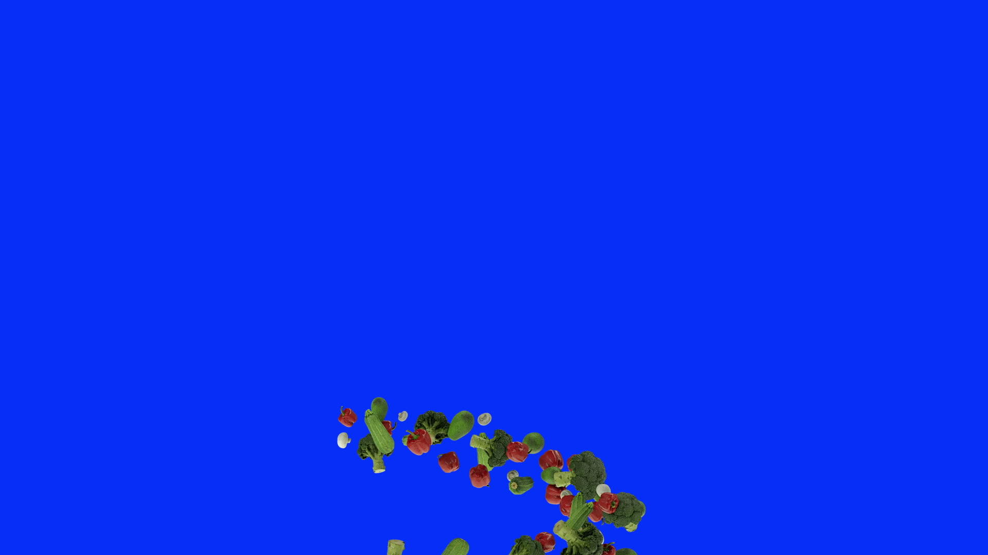 胡椒花椰菜和蘑菇飞蓝屏染色体视频的预览图