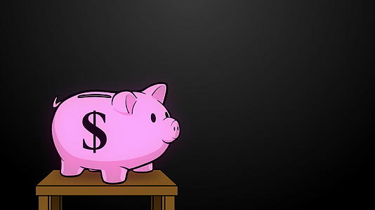 小猪银行动画插图加黑钱视频的预览图