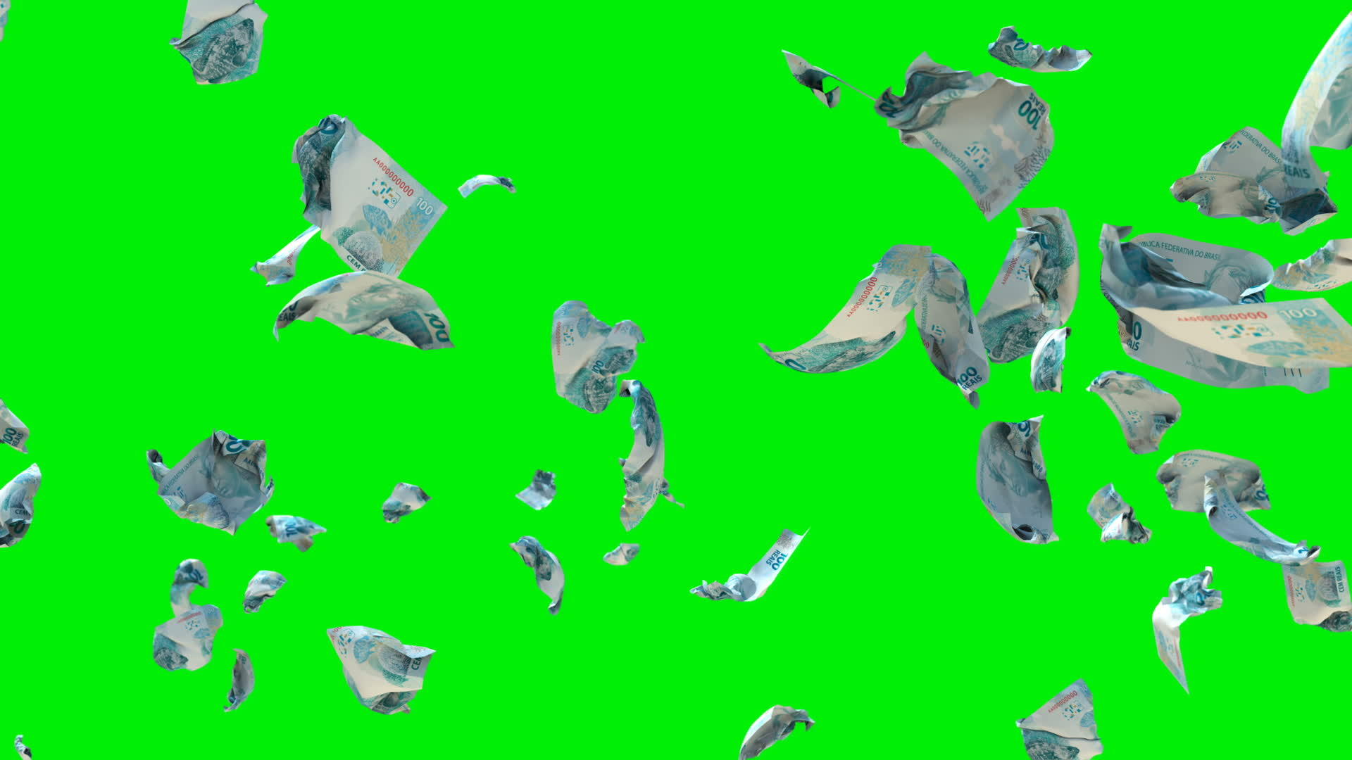 货币使用绿色屏幕缓慢移动视频的预览图