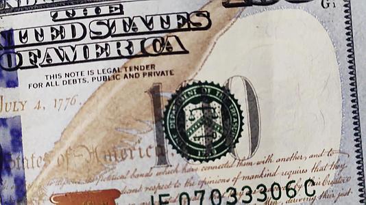 美元钞票细目3视频的预览图