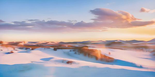 坝上草原的雪景视频的预览图