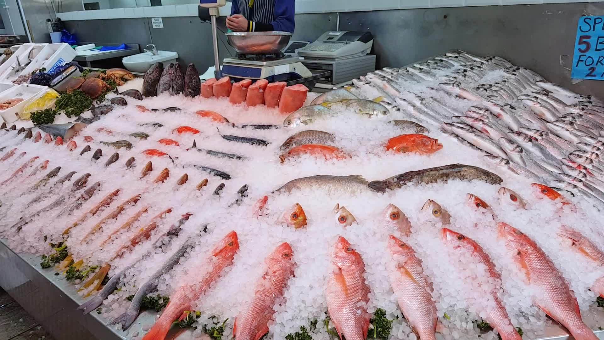 一家渔民商店的无现金交易视频的预览图