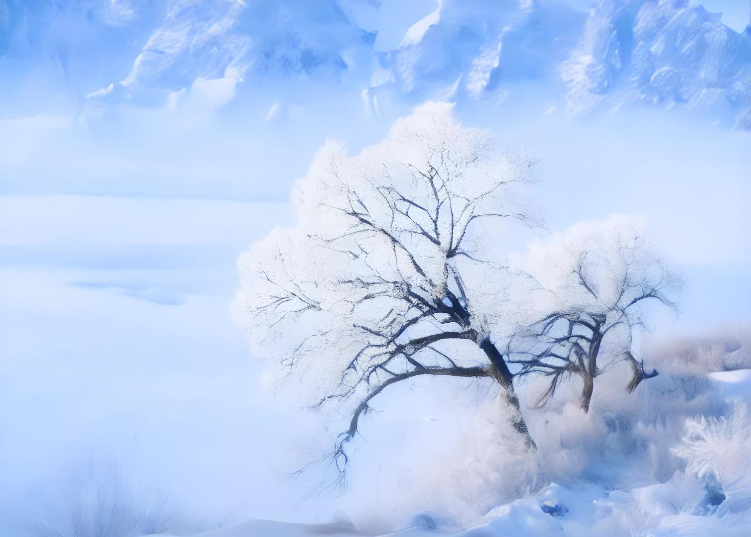 冬天雾凇视频的预览图