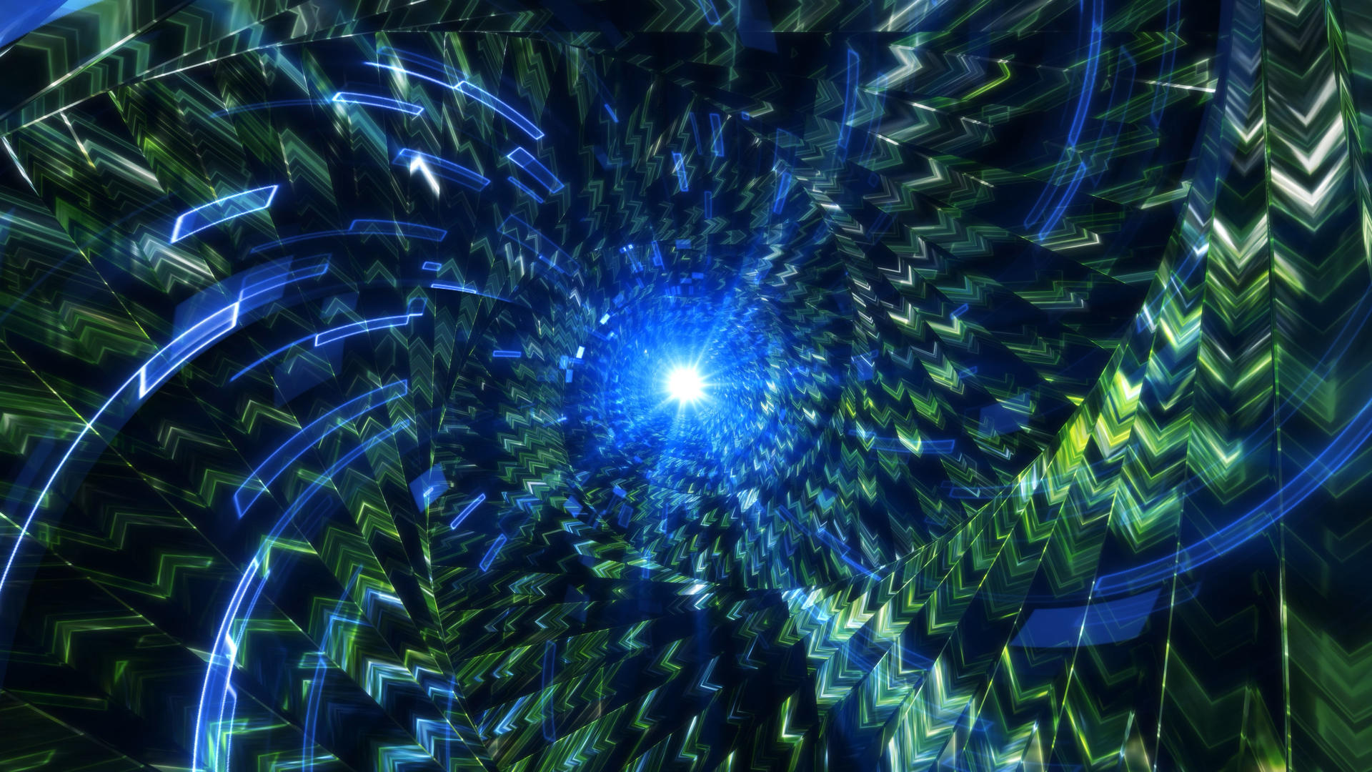 炫耀科幻图形能量旋转扭曲穿梭隧道动画视频的预览图