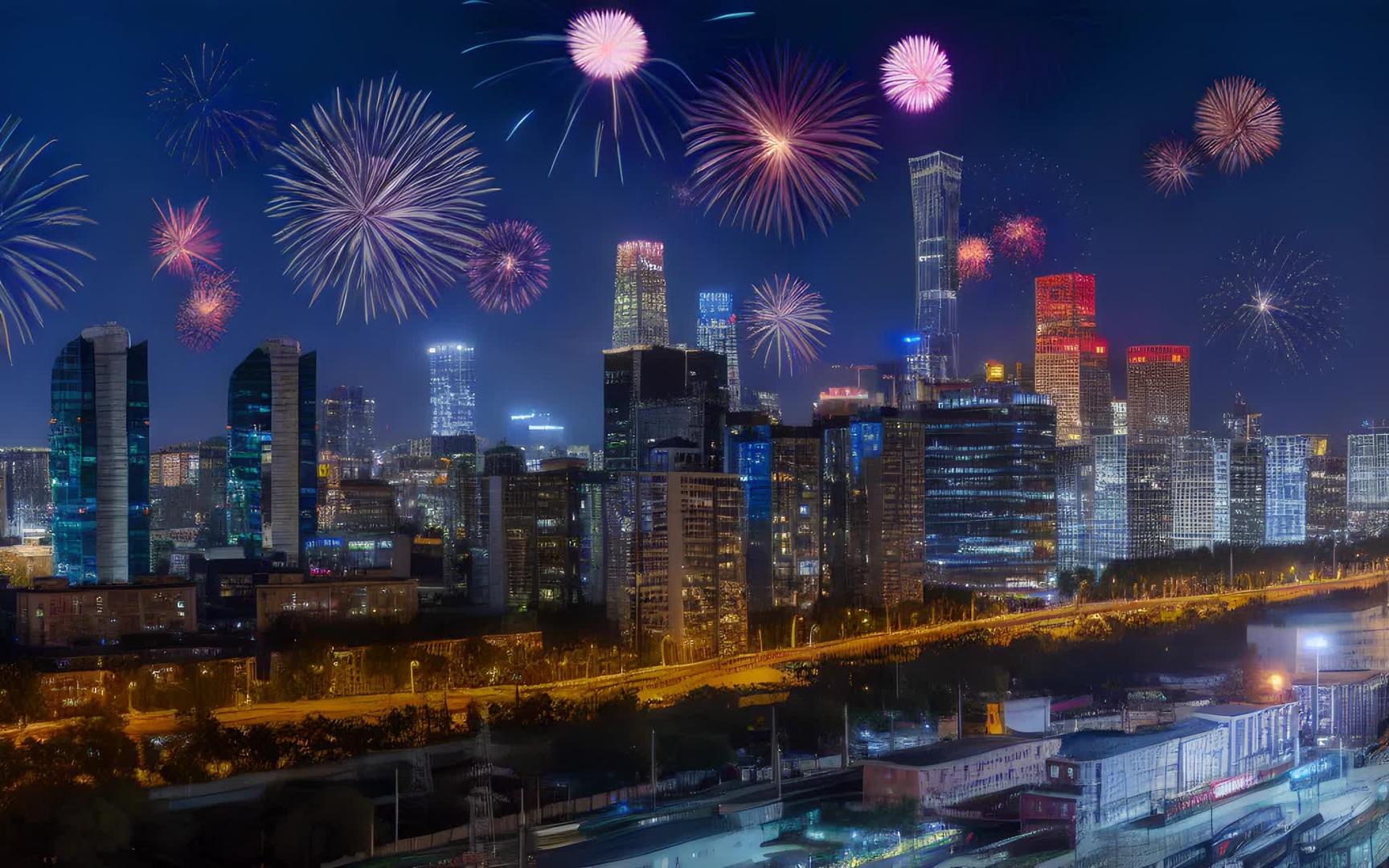 国庆节北京国贸庆祝视频的预览图