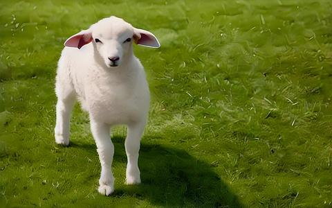 小羊在草地上行走视频的预览图