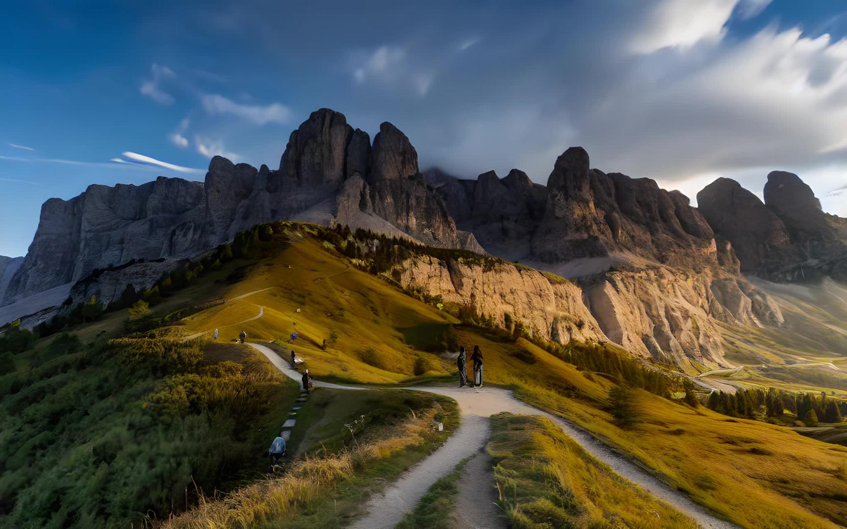 意大利以其著名的户外天堂阿尔卑斯山区自然风光而闻名视频的预览图
