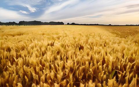 秋季金色小麦丰收视频的预览图