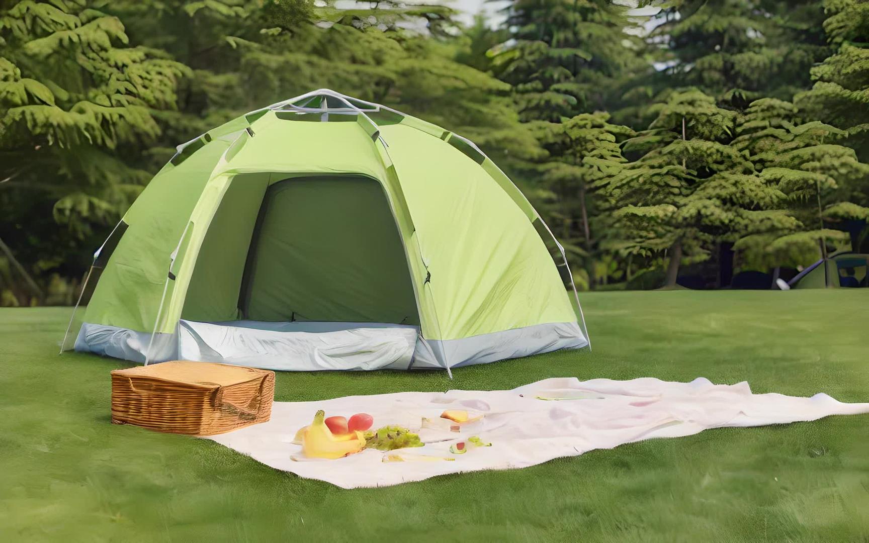 户外帐篷野餐视频的预览图