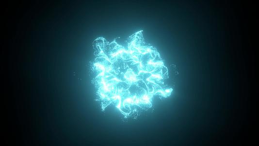 蓝色火焰特殊背景燃烧形状3D感应器视频的预览图
