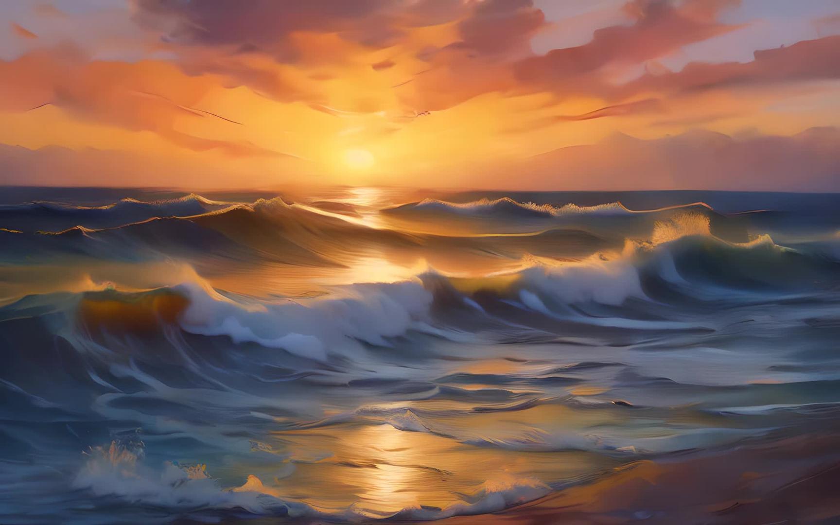 日落在海洋的尽头视频的预览图
