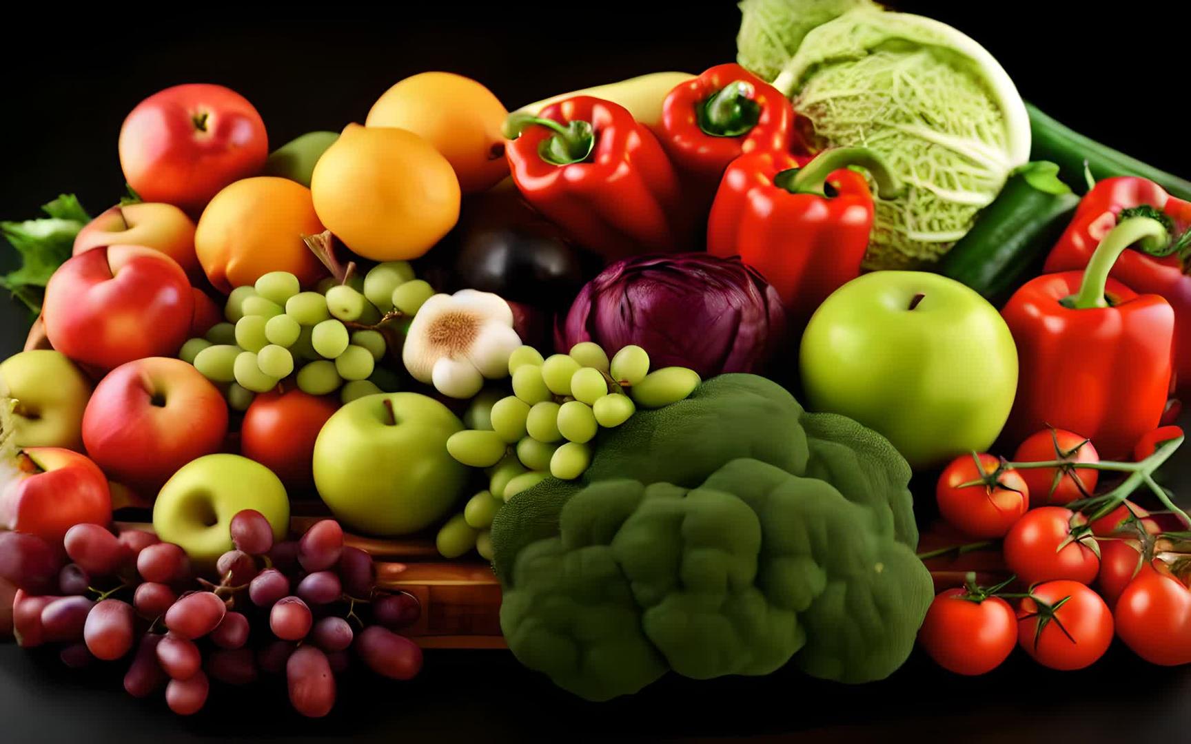 绿色水果和蔬菜环保视频的预览图