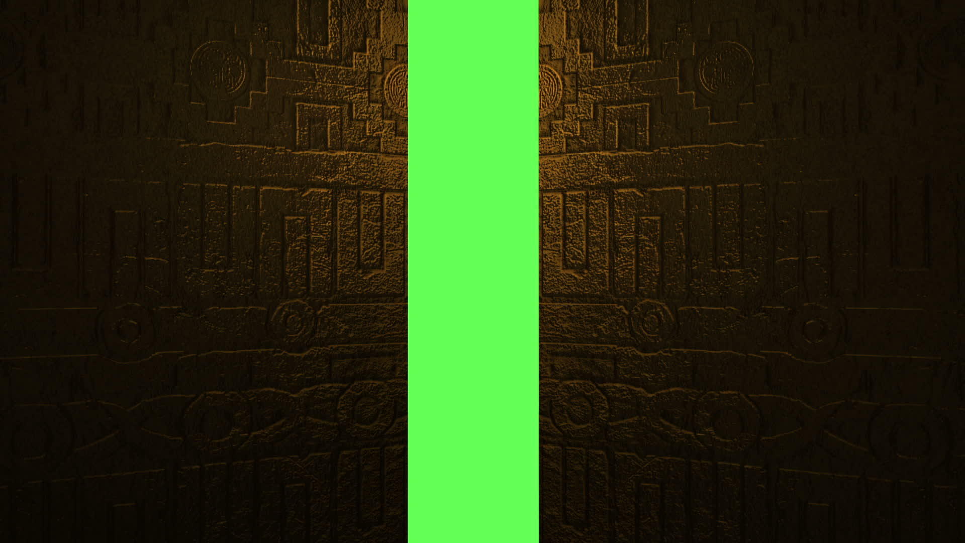 向绿色屏幕背景开放的金属Aztecs门视频的预览图