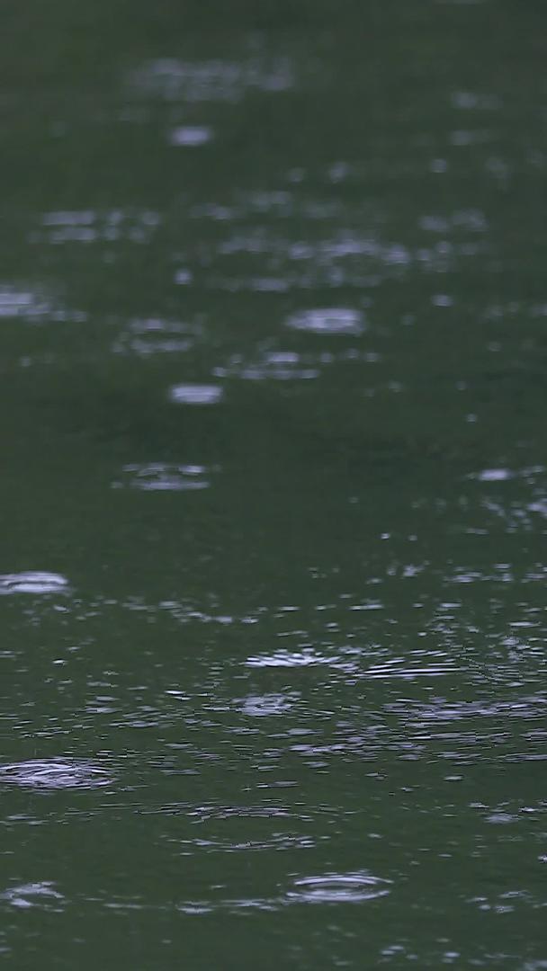 拍摄春雨滴落在湖面上视频的预览图