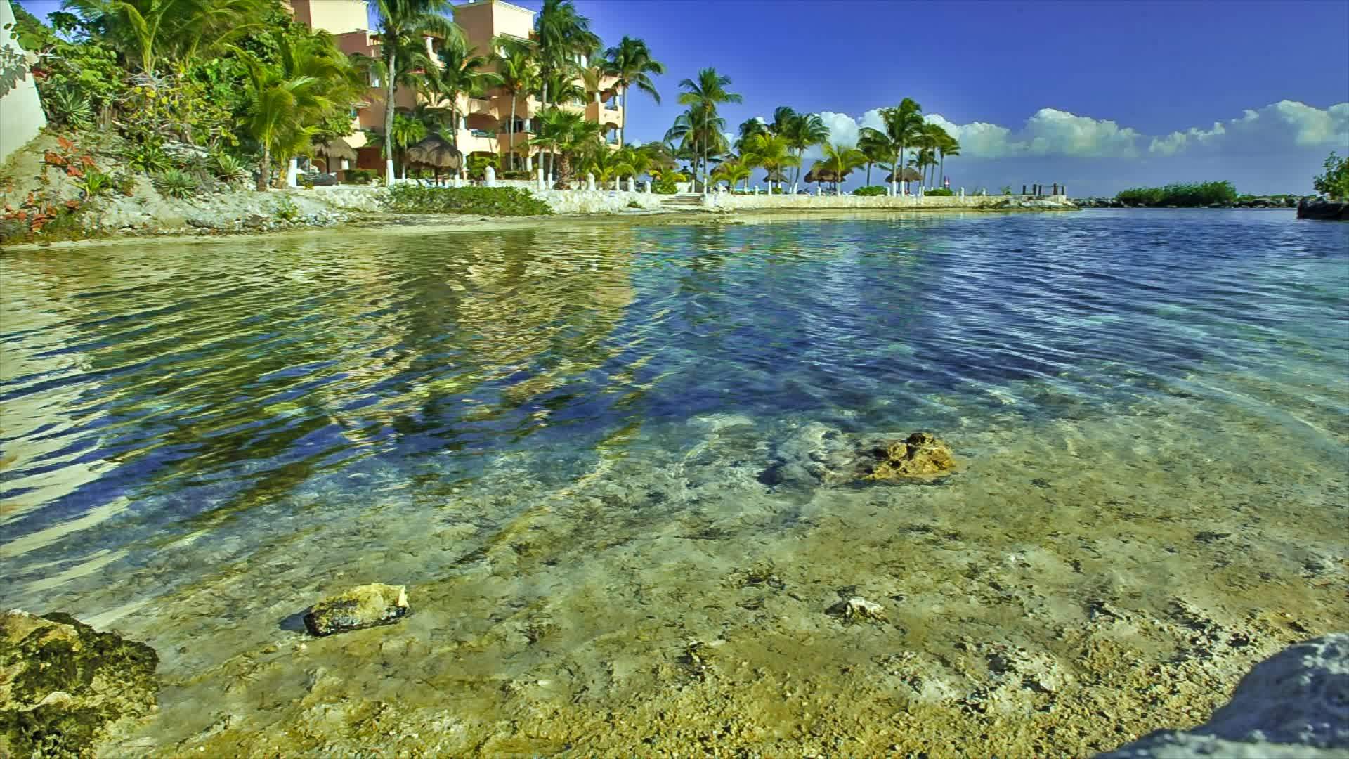 墨西哥海滨水面角风景2号视频的预览图