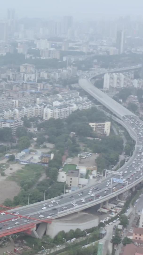 武汉鹦鹉洲长江大桥航拍及周边建筑视频的预览图
