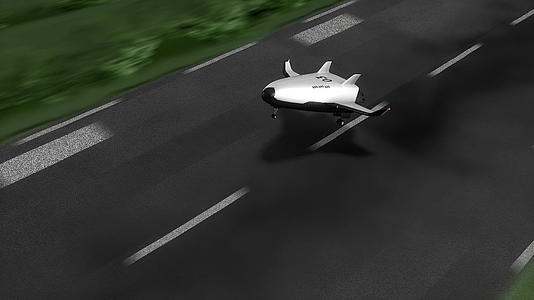 太空船在机场动画上着陆视频的预览图