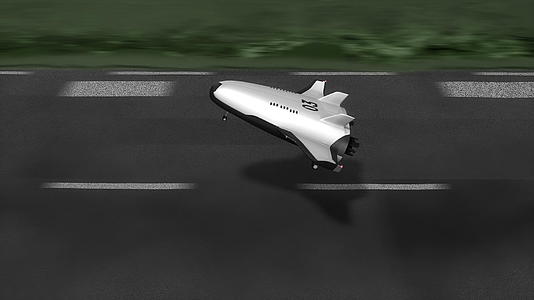 太空船在机场动画上着陆视频的预览图
