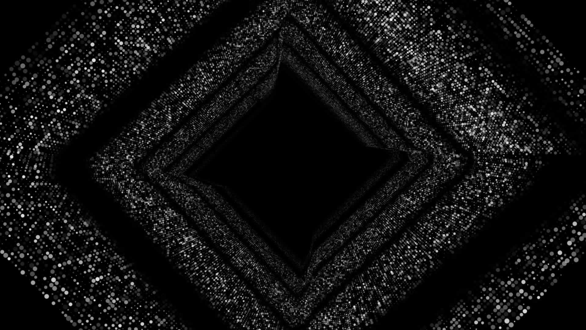 黑色背景上没有聚焦几何形状的光球动画视频的预览图