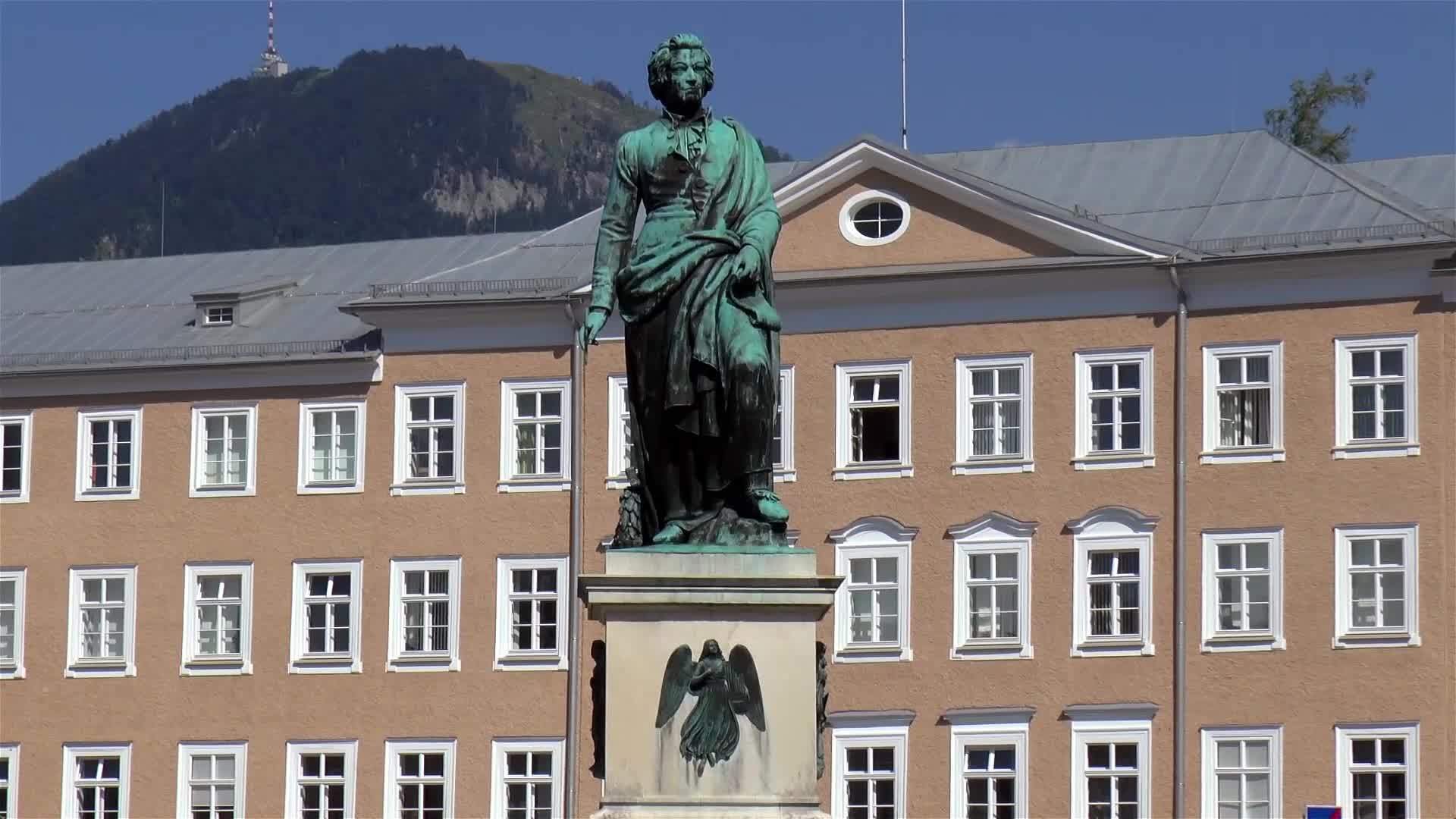 莫扎特广场位于萨尔茨堡视频的预览图