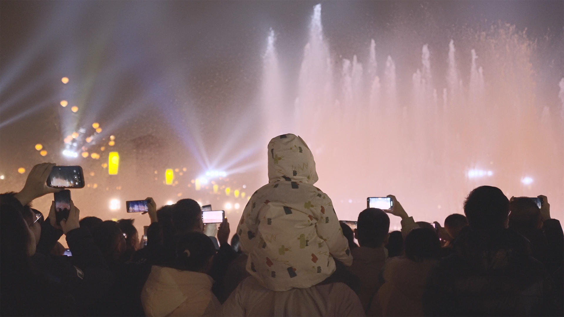 西安大雁塔音乐喷泉4K视频的预览图