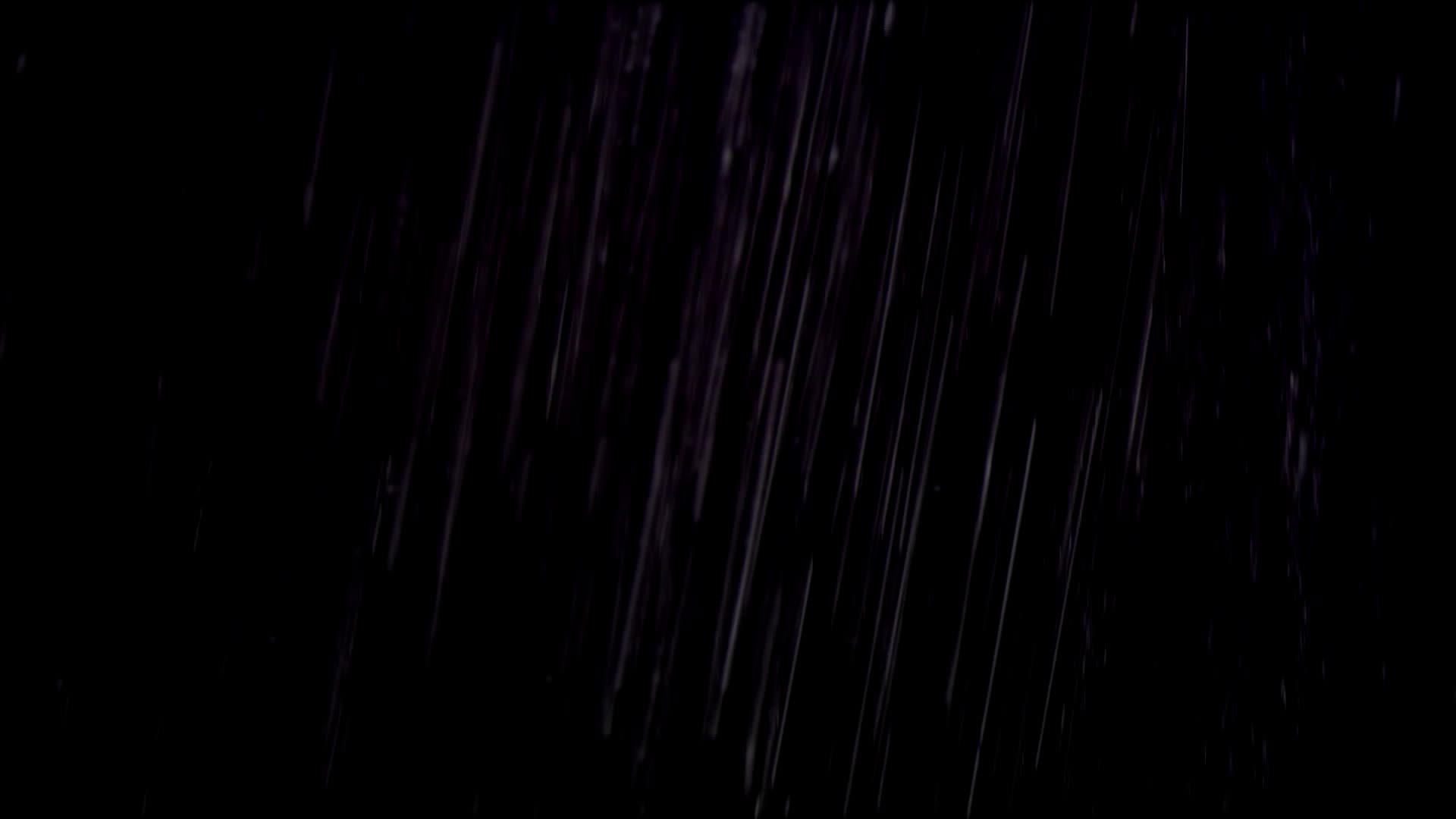 隔离在黑色变异1上的雨hd视频的预览图