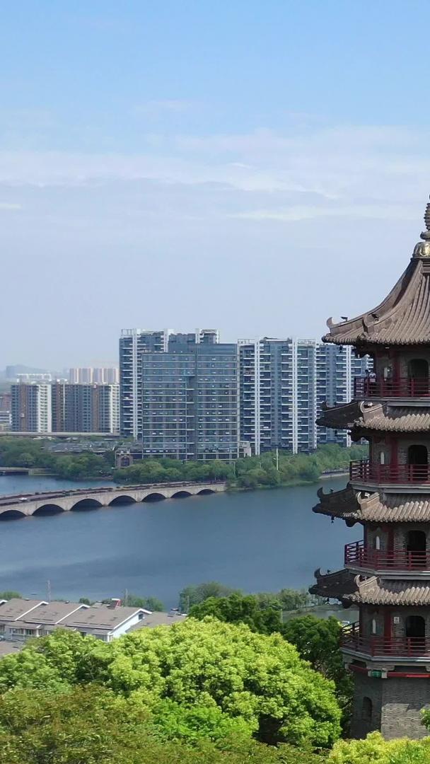 绍兴城市风景航拍视频视频的预览图