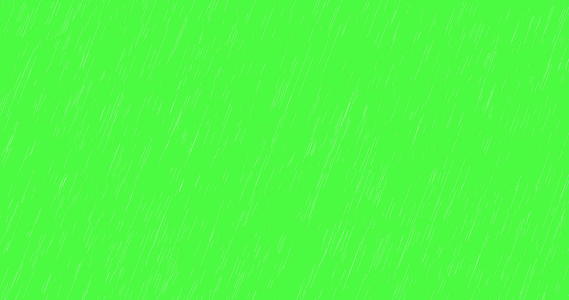 现代降雨动画的绿色背景视频的预览图