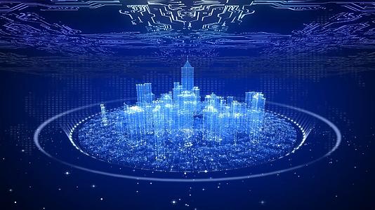 科技城市背景视频的预览图