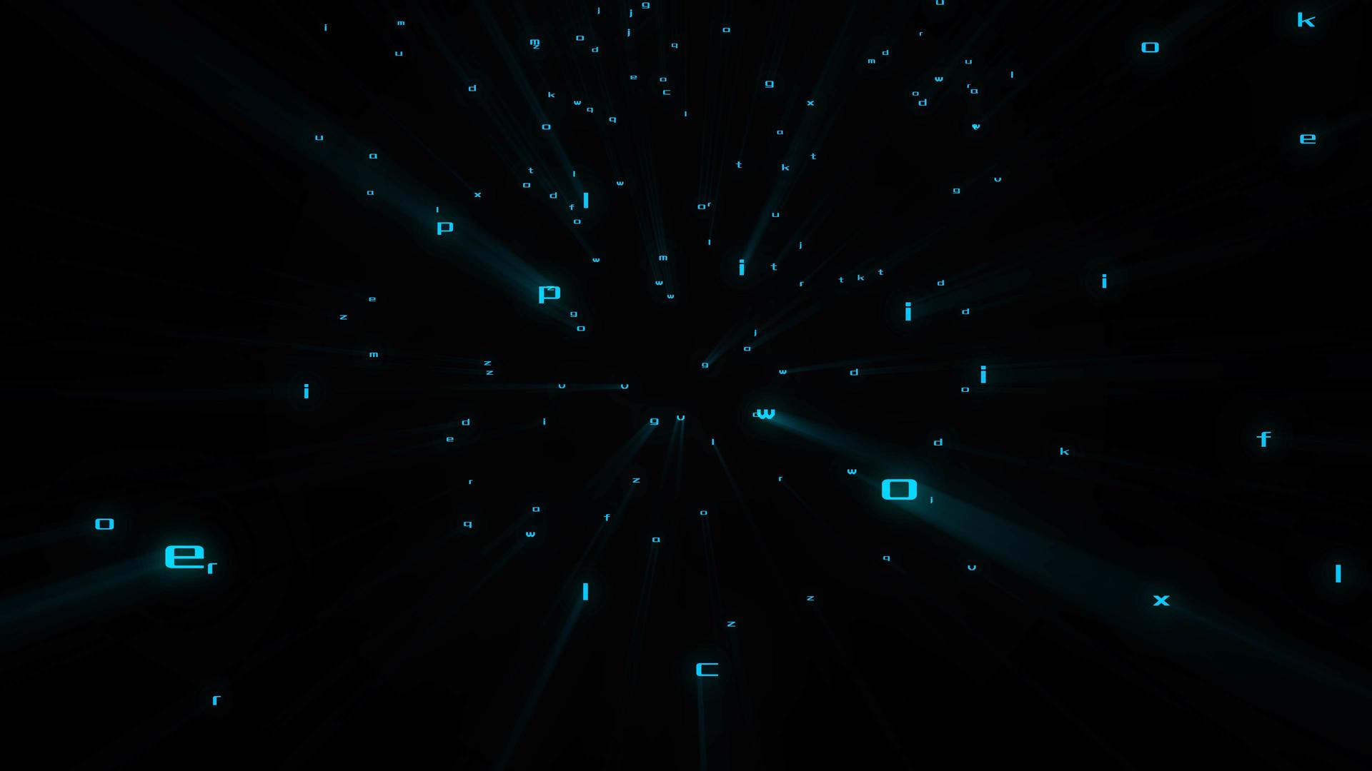 技术矩阵字母粒子流动动画视频的预览图