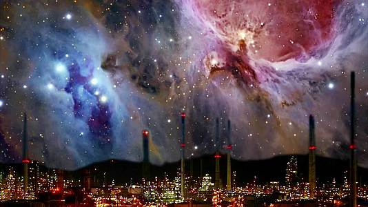 纳萨提供的石油之夜天空和银河系滚动背景图像视频的预览图