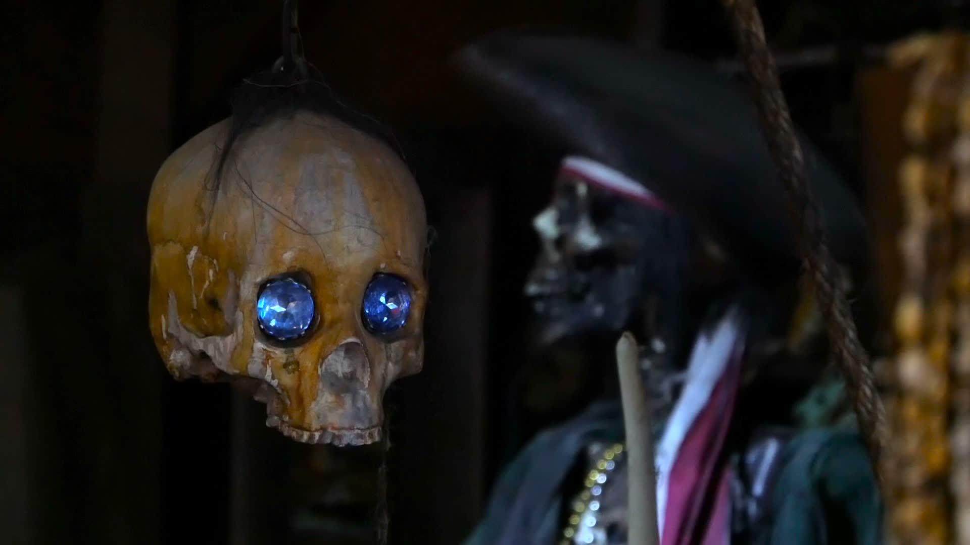 背景背景有头骨和服装海盗视频的预览图