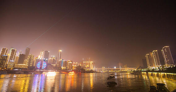 重庆城市夜景4k延迟拍摄视频的预览图