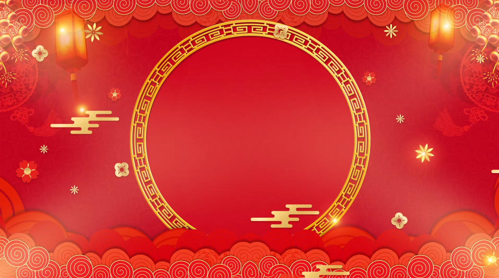 喜庆拜年祝福合成背景视频视频的预览图