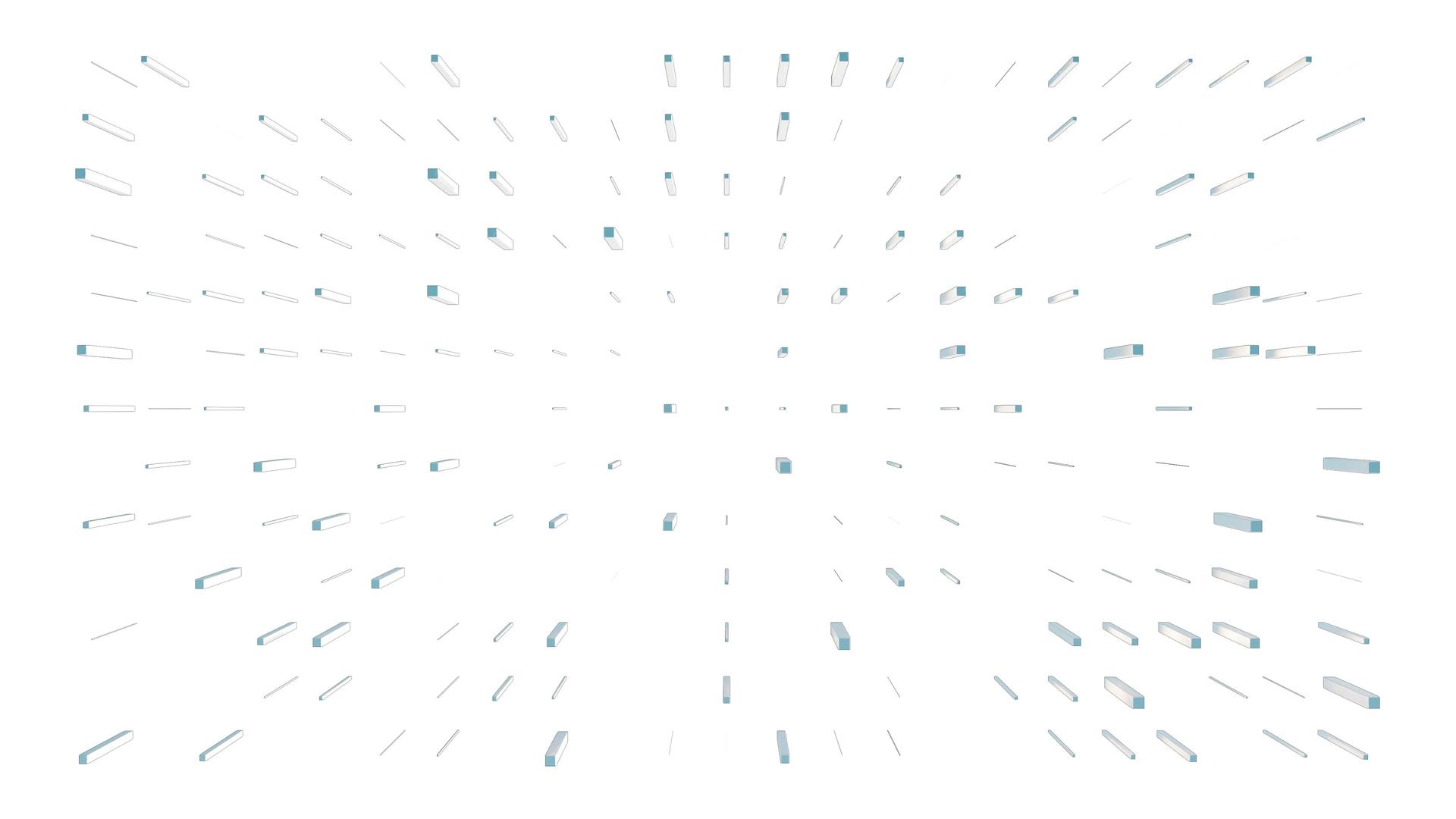 许多飞行立方体的网格与阿尔法信道的角度相拉伸视频的预览图