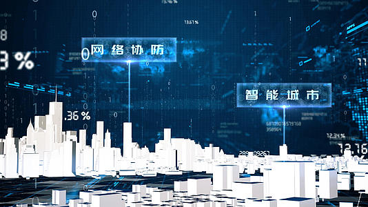 科技虚拟智慧城市规划概念展示AE模板视频的预览图