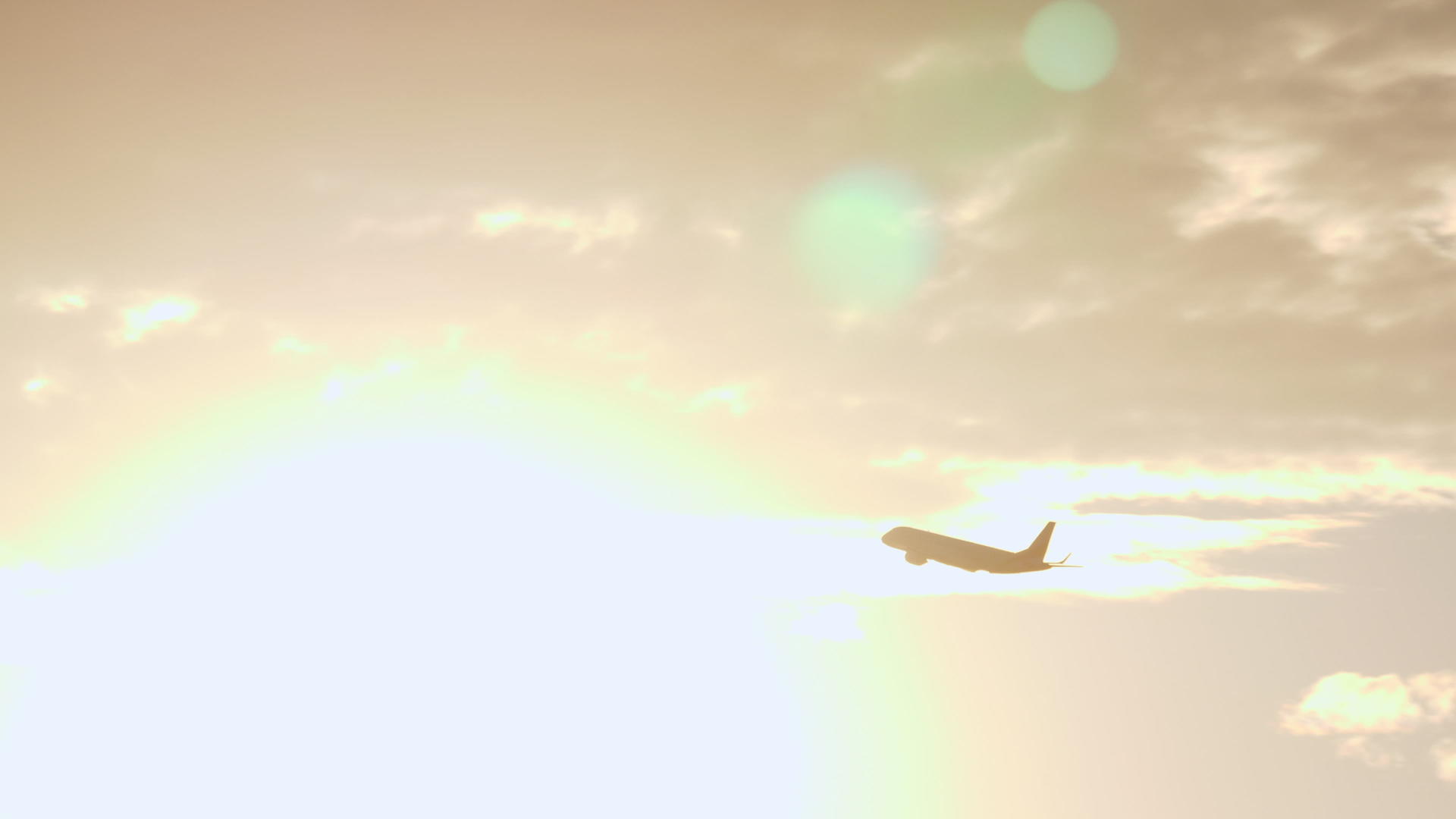 飞机在明亮的阳光下飞行视频的预览图