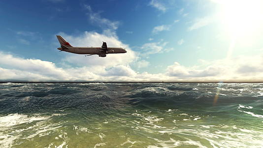 海上商业商业航空视频的预览图