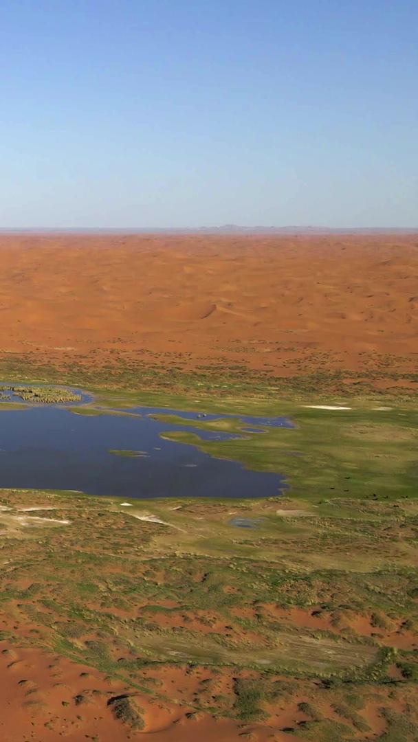 沙漠湖泊航拍视频的预览图