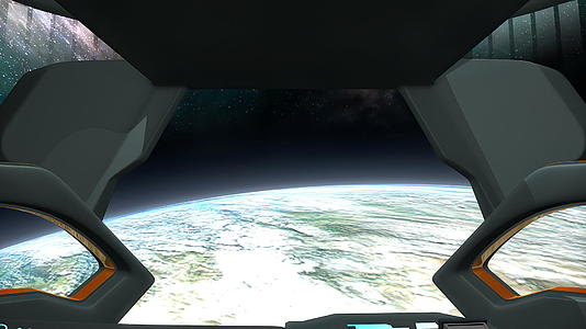 宇宙飞船指挥室地球视图视频的预览图