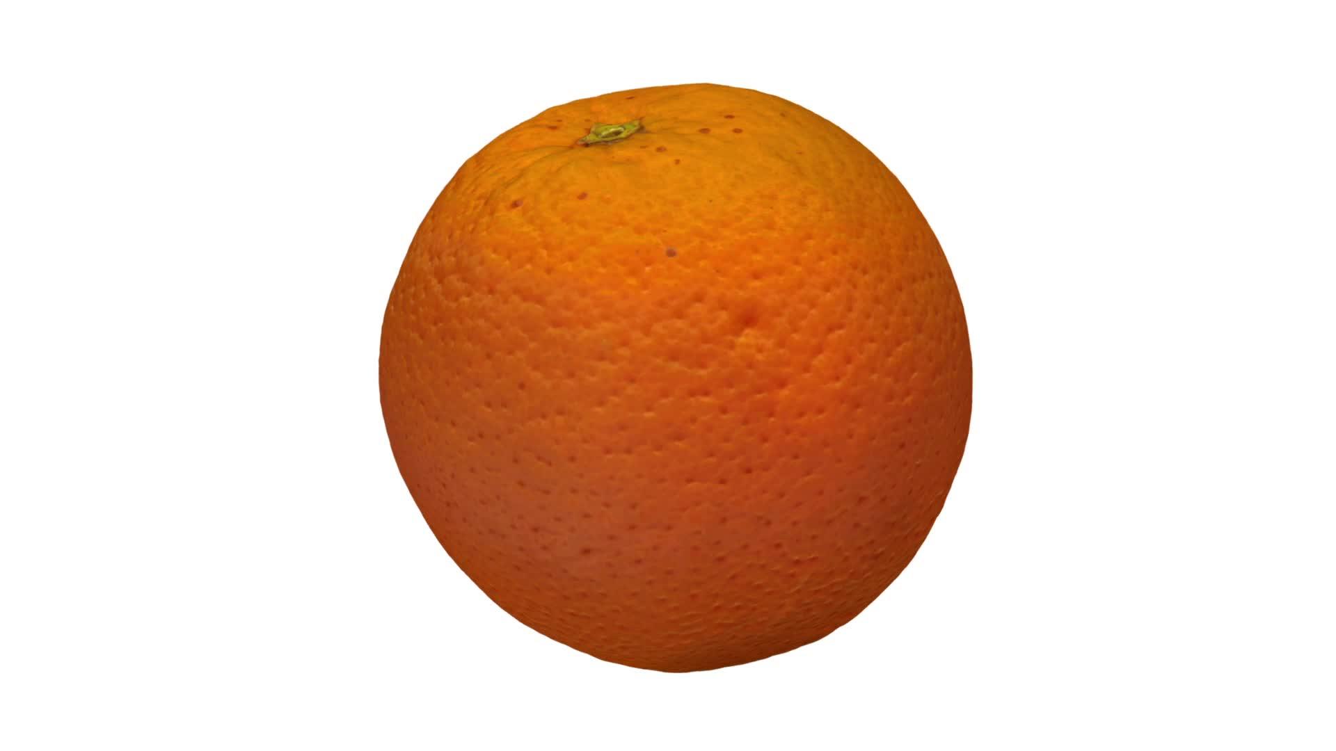 在白色背景1上旋转橙色视频的预览图
