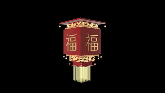 喜庆中国风灯笼三维模型视频的预览图
