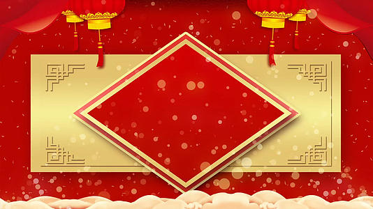 喜庆红色合成背景视频视频的预览图