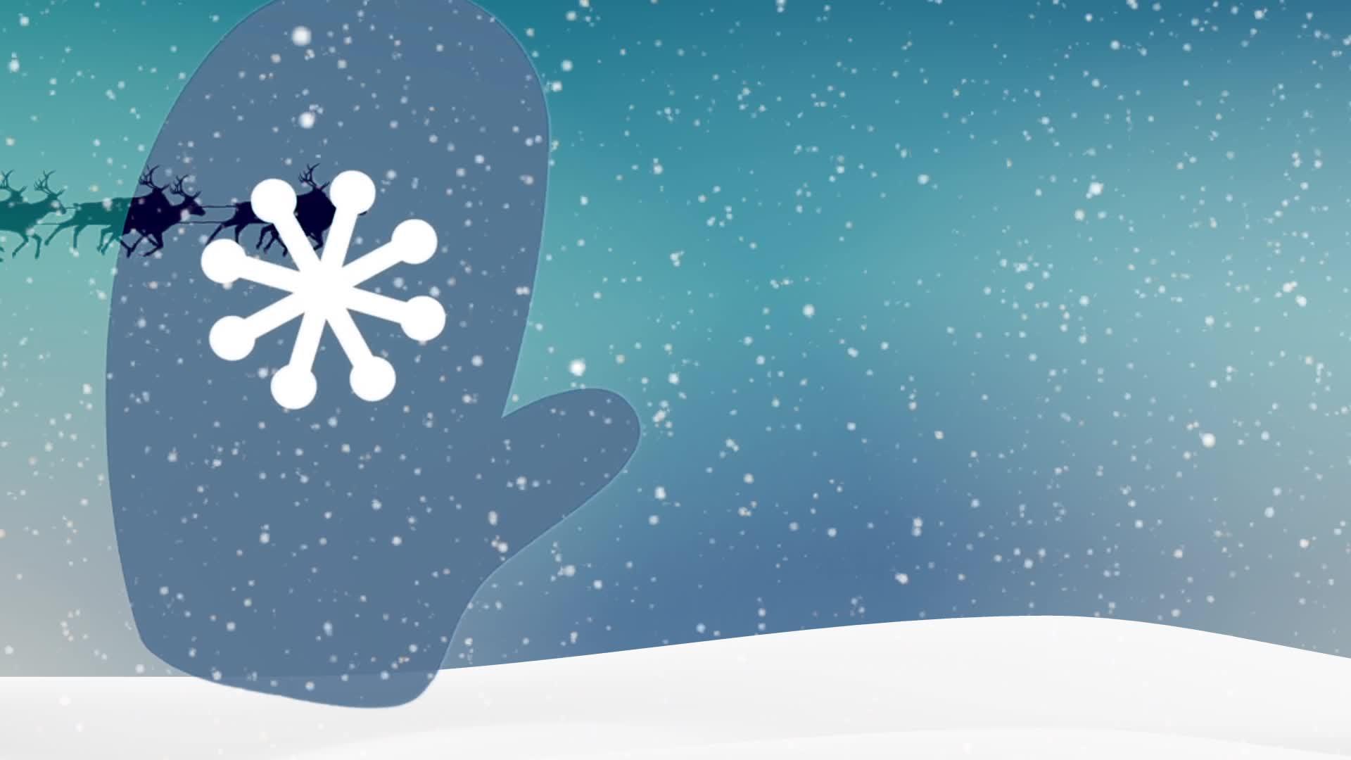 圣诞装饰和圣克拉斯reindeer的抽象背景视频的预览图