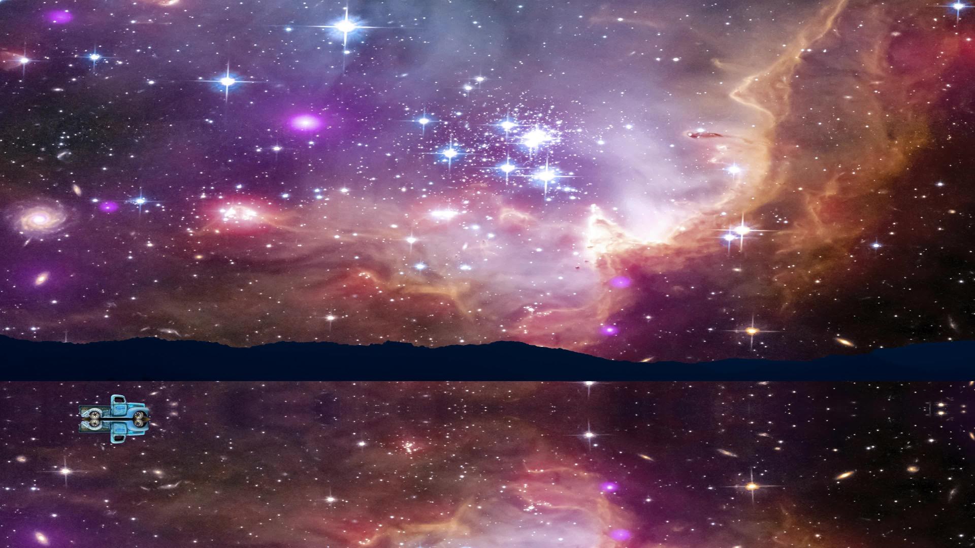 水镜和湖上的银河体反射在湖面上视频的预览图